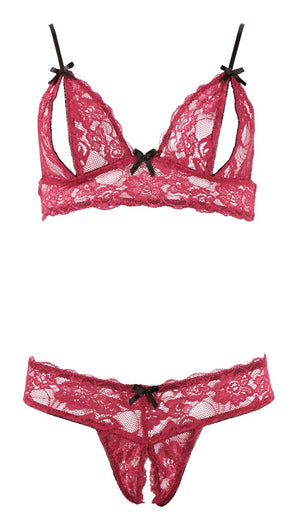 Cottelli LINGERIE Cottelli Jarretel set - Rood