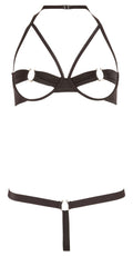 Cottelli LINGERIE Cottelli Bra en string - Zwart