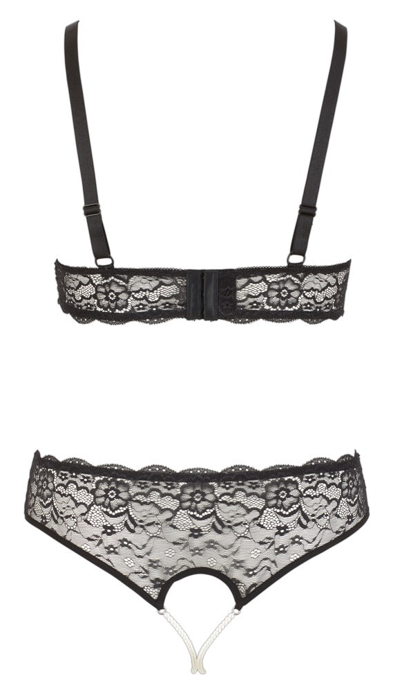 Cottelli CURVES beugellos bra met parels - Zwart - Cottelli CURVES - SKU: 22129001041