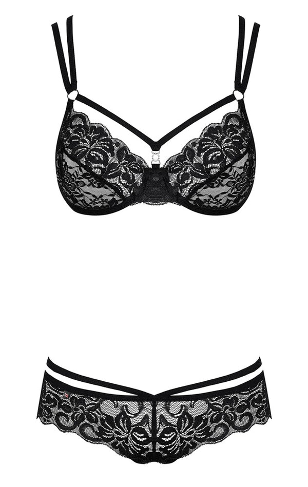 Obsessive beugelbra met strassteentjes - Zwart - Obsessive - SKU: 22135401111