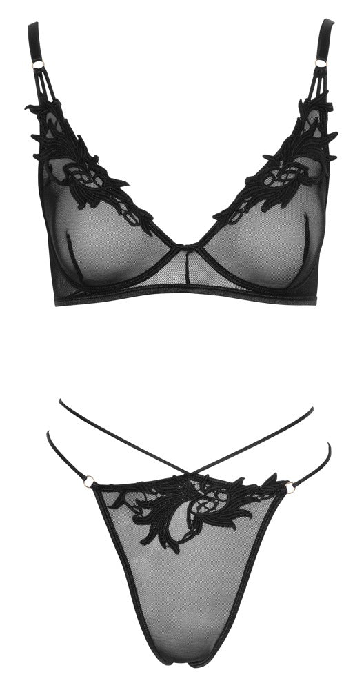 Cottelli Lingerie Jarretel set - Zwart - Cottelli LINGERIE - SKU: 22140241041