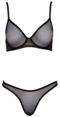 Cottelli LINGERIE Beugelbeha met string - Zwart