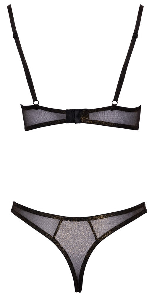 Cottelli LINGERIE Beugelbeha met string - Zwart