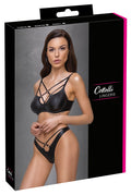 Cottelli LINGERIE Bra met beugelcups en rio string - Zwart