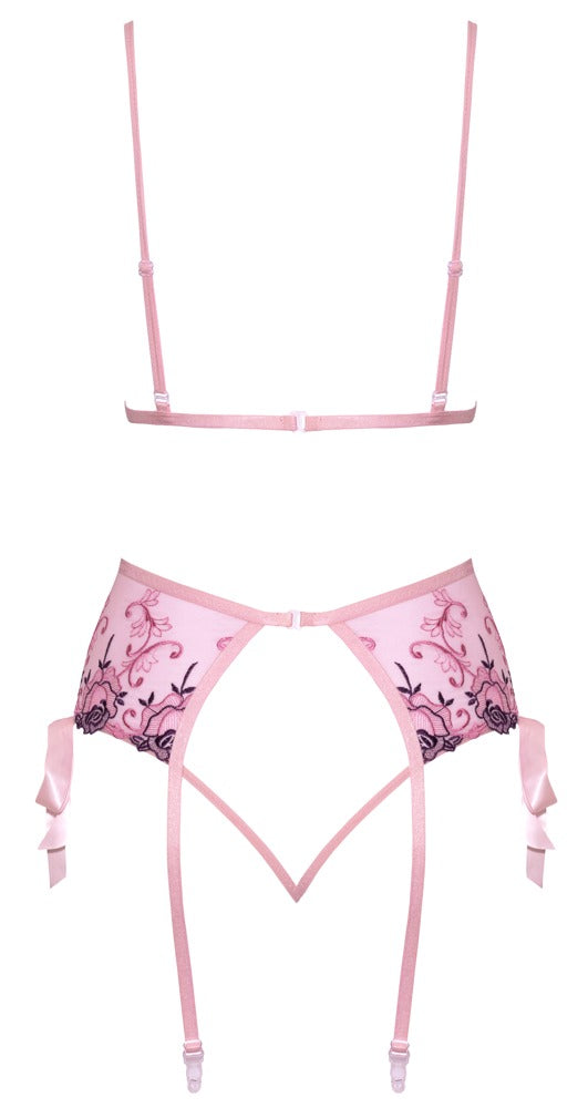 kissable set met bloemenborduursel - Roze - kissable - SKU: 22143343131