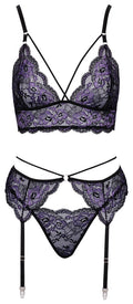 Cottelli Lingerie Jarretel set - Zwart