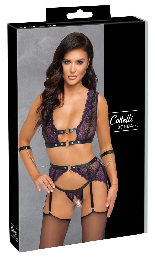 Cottelli BONDAGE 3-delige bondage set - Zwart - Cottelli BONDAGE - SKU: 22144401031