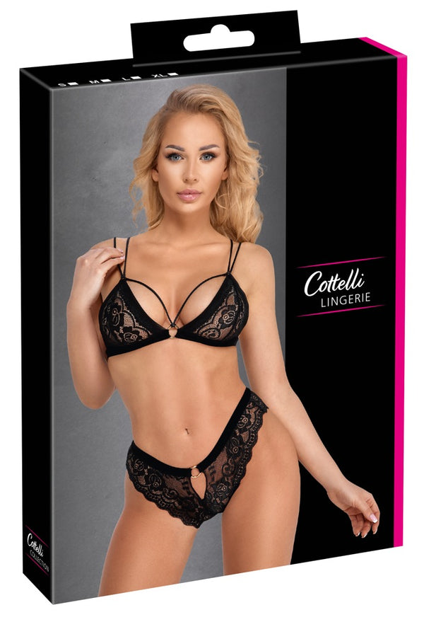 Cottelli Lingerie Set - Zwart - Cottelli LINGERIE - SKU: 22144901031