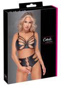 Cottelli LINGERIE set met jarretels - Zwart