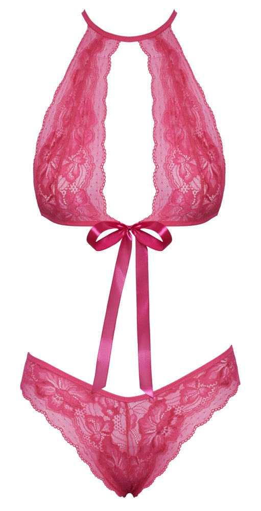 kissable kant set met satijnen strikjes - Roze - kissable - SKU: 22145553131