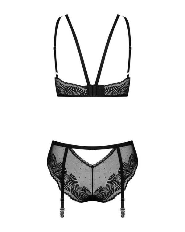 Obsessive Allastia tweedelige set - Zwart - Obsessive - SKU: 22147171131