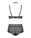 Obsessive 2-delig set met kanten choker en korsetband - Zwart