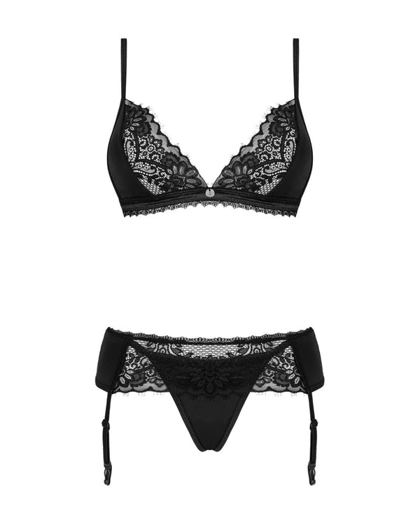 Obsessive Maderris 3-delig set - Zwart - Obsessive - SKU: 22149381141