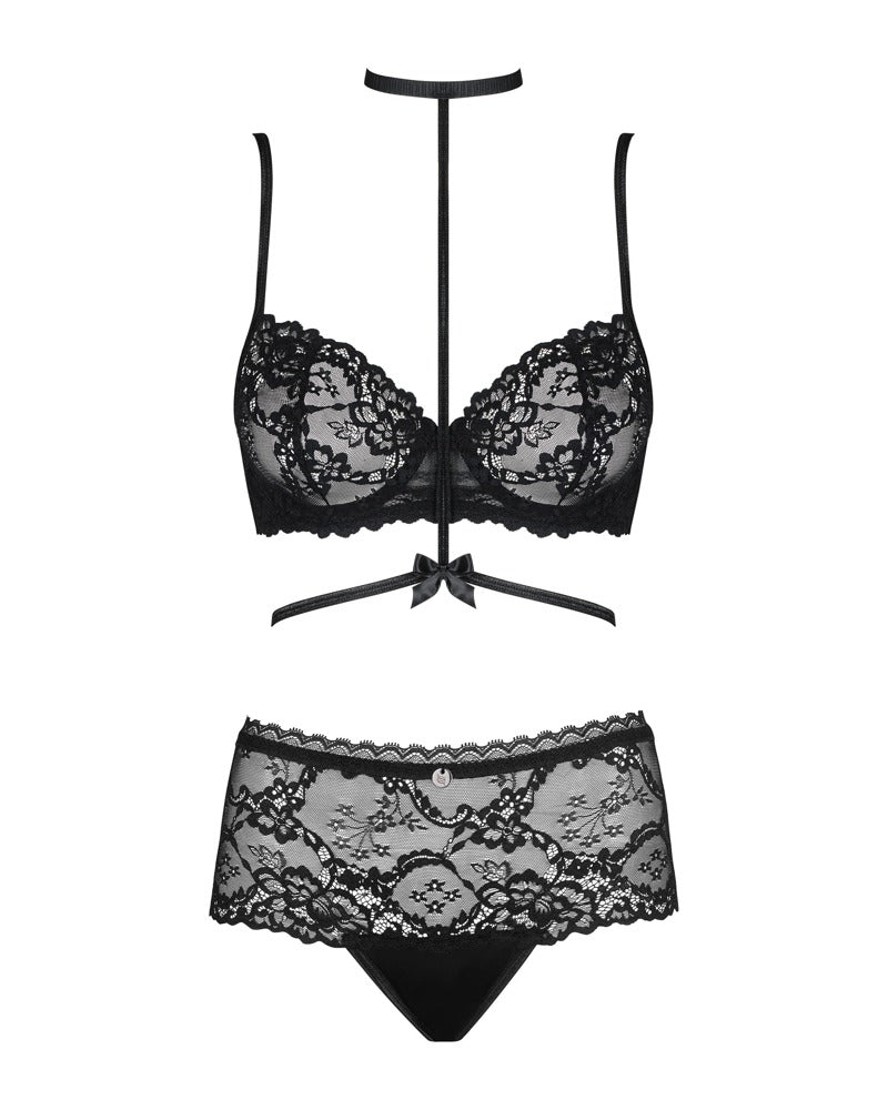 Obsessive Jarretel set - Zwart
