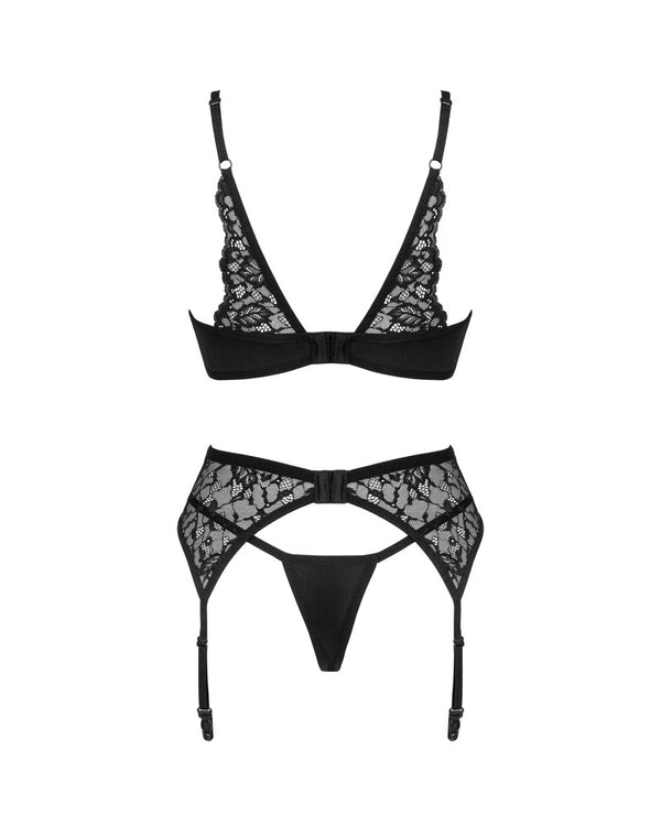 Obsessive Bellastia 3-delige set - Zwart - Obsessive - SKU: 22150981141