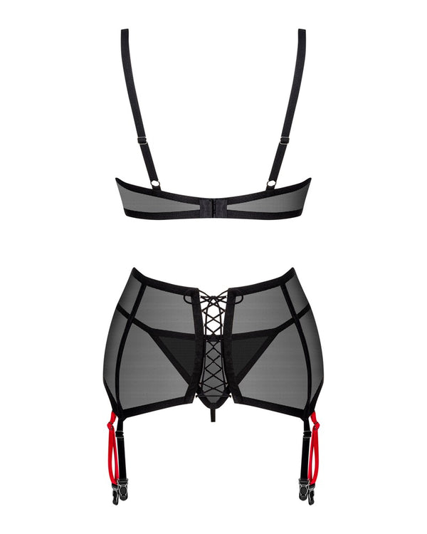 Obsessive Glandez 3-delige set - Zwart - Obsessive - SKU: 22151791141