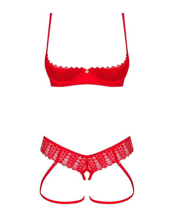 Obsessive Ingridia beugelplankje bra - Rood - Obsessive - SKU: 22151953141