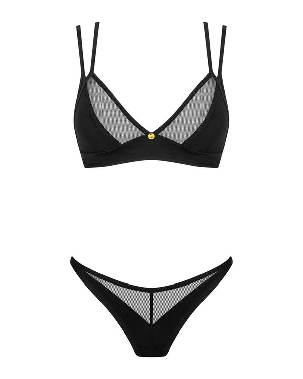 Obsessive lingerieset Nesari - Zwart - Obsessive - SKU: 22152251141