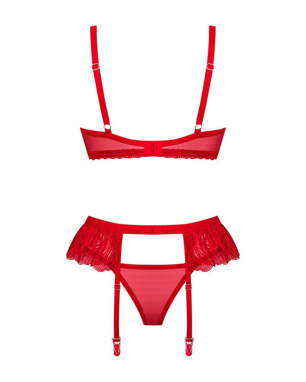 Obsessive Chilisa set jarretel set - Rood - Obsessive - SKU: 22152413141