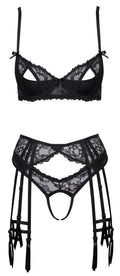 Cottelli LINGERIE Cottelli Jarretel set - Zwart