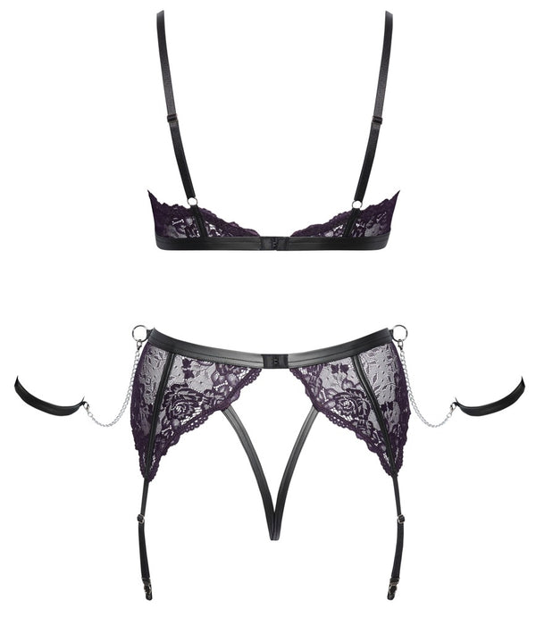 Cottelli BONDAGE Jarretel set - Zwart - Cottelli BONDAGE - SKU: 22153731051