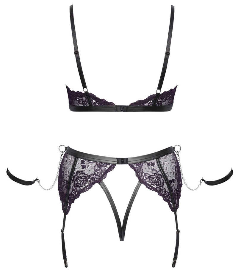 Cottelli BONDAGE Jarretel set - Zwart