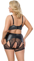 Cottelli CURVES Jarretel set - Zwart