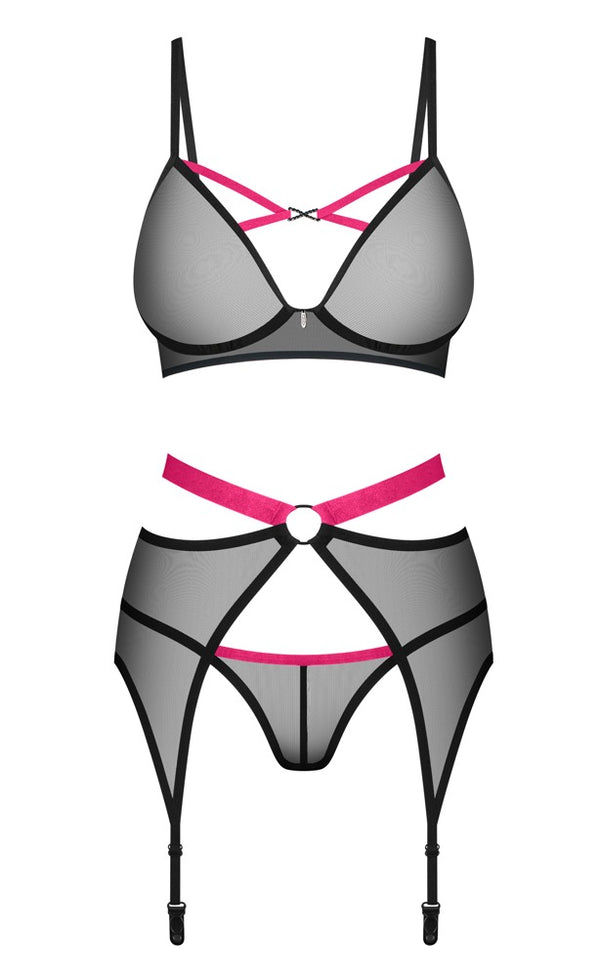 Obsessive Jarretel set - Zwart - Obsessive - SKU: 22154031121