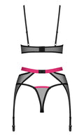 Obsessive jarretelset Novenes transparant powernet