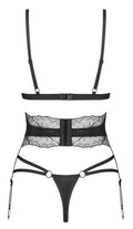 Obsessive jarretelset Lobellis - Zwart