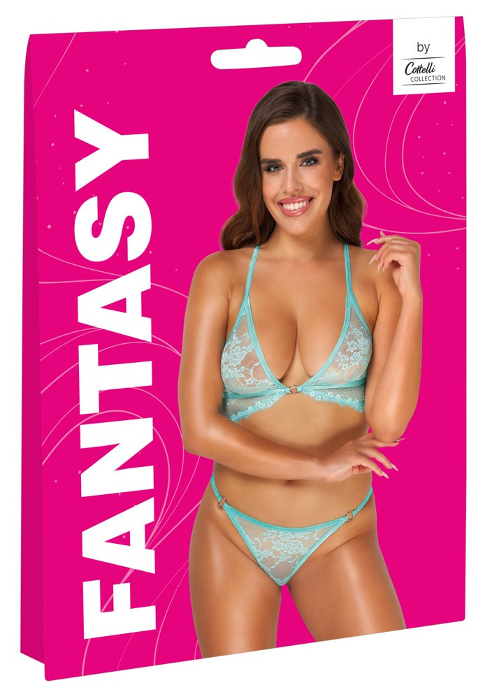 Set met draadloze beha en slip - Turquoise
