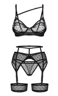 Obsessive Jarretel set - Zwart