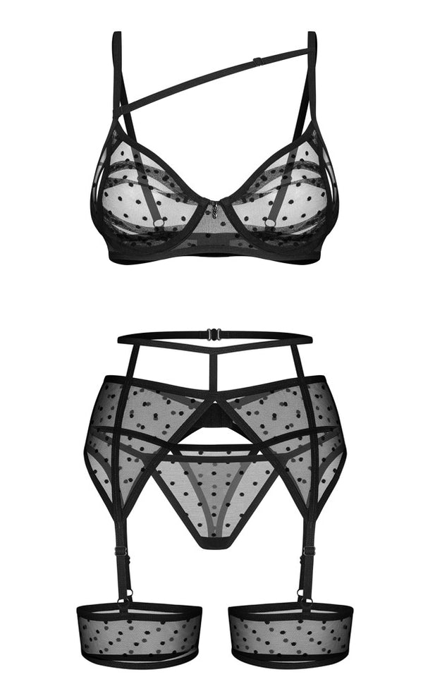 Obsessive Jarretel set - Zwart - Obsessive - SKU: 22155511131