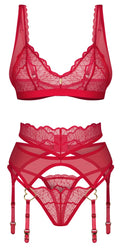 Obsessive Jarretel set - Rood