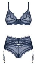 Obsessive Jarretel set - Nachtblauw