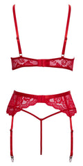 Cottelli LINGERIE Jarretel set - Rood