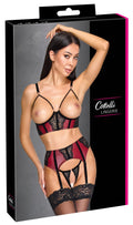 Cottelli LINGERIE Cottelli Jarretel set - Rood
