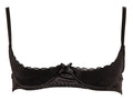 Cottelli LINGERIE BH met jarretels en borduursel - Zwart