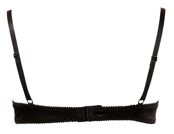 Cottelli LINGERIE boord bra met borduursel - Zwart - Cottelli LINGERIE - SKU: 22201211211