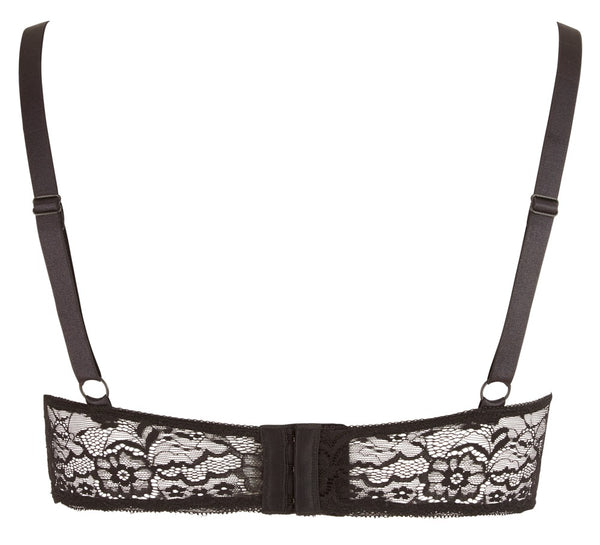 Cottelli CURVES beugelrok met bloemenkant - Zwart - Cottelli CURVES - SKU: 22209381431