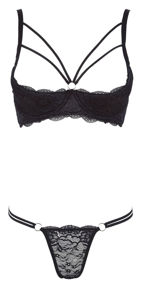 Cottelli LINGERIE Shelf bra - Zwart - Cottelli LINGERIE - SKU: 22210981231