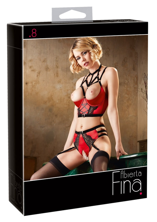 Abierta Fina bustier met plateau - Rood - Abierta Fina - SKU: 22211443231