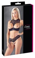 Cottelli LINGERIE Shelf bra met glinsterende ring - Zwart