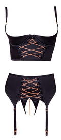Abierta Fina Plank bra set - Zwart
