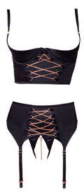 Abierta Fina Plank bra set - Zwart