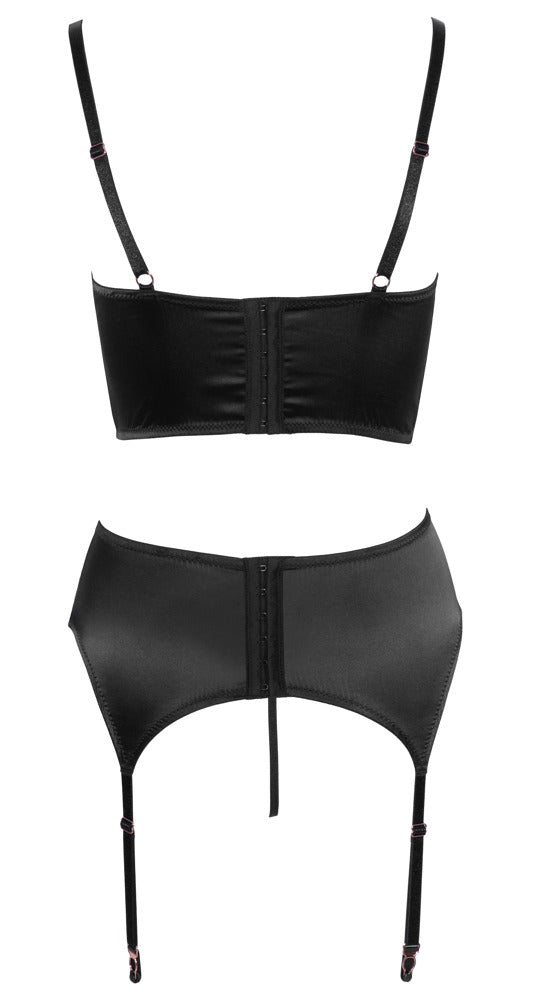 Abierta Fina kruisloze set met planchet - Zwart - Abierta Fina - SKU: 22212841251