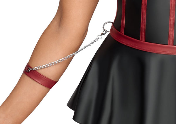 Cottelli BONDAGE kruisloze longline set - Zwart - Cottelli BONDAGE - SKU: 22213301231