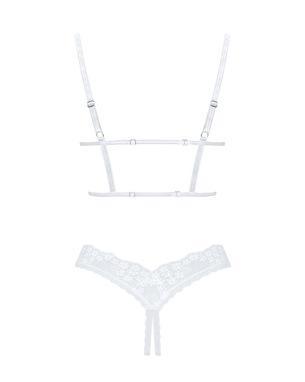 Obsessive Heavenlly 2-delige bekerloze set - Wit - Obsessive - SKU: 22214382141