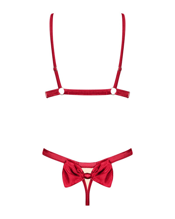 2-delig set met verleidelijke details - Rood - Obsessive - SKU: 22214973111