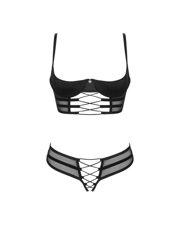 Obsessive Roxelia schortbra - Zwart - Obsessive - SKU: 22215271141